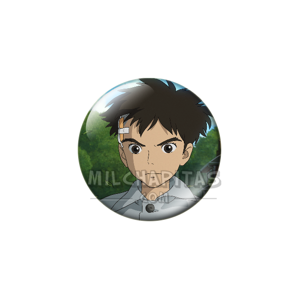 Chapa de Studio Ghibli: Mahito (El chico y la garza)