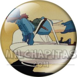 Chapa de Studio Ghibli: Nausicaä en su planeador