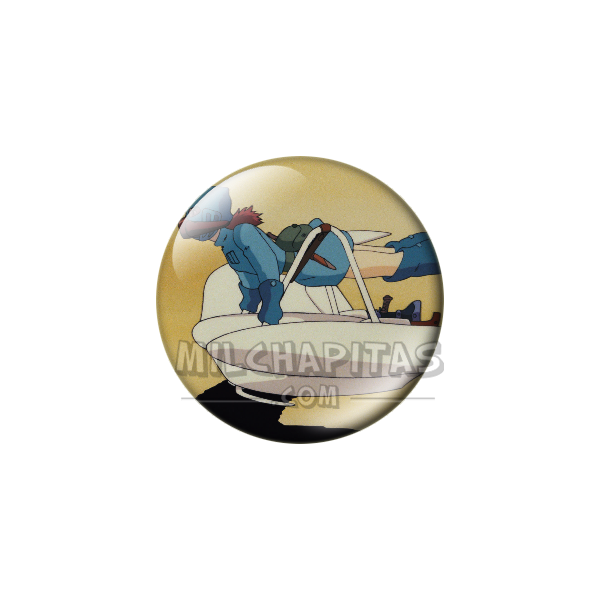 Chapa de Studio Ghibli: Nausicaä en su planeador