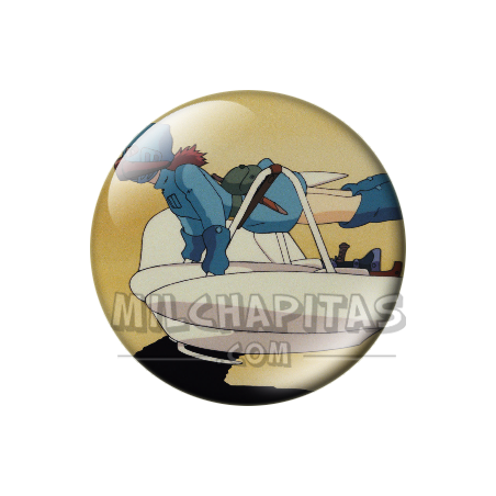 Chapa de Studio Ghibli: Nausicaä en su planeador