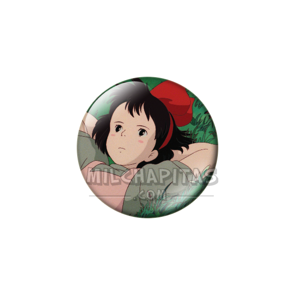 Chapa de Studio Ghibli: Nicky (Kiki) en la hierba