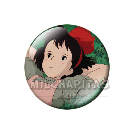 Chapa de Studio Ghibli: Nicky (Kiki) en la hierba