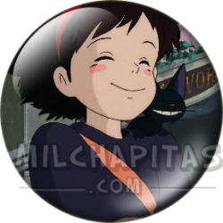 Chapa de Studio Ghibli: Nicky (Kiki) sonriendo