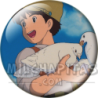 Chapa de Studio Ghibli: Pazu con las palomas