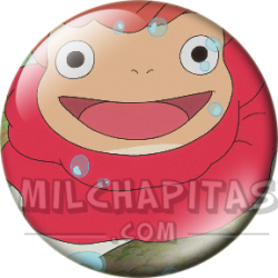 Chapa de Studio Ghibli: Ponyo sonriendo