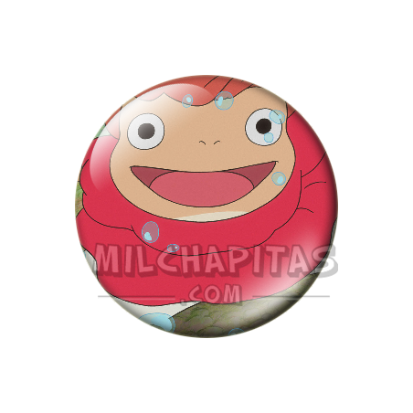Chapa de Studio Ghibli: Ponyo sonriendo