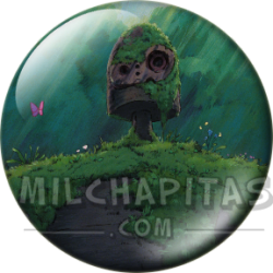 Chapa de Studio Ghibli: Robot de Laputa con musgo