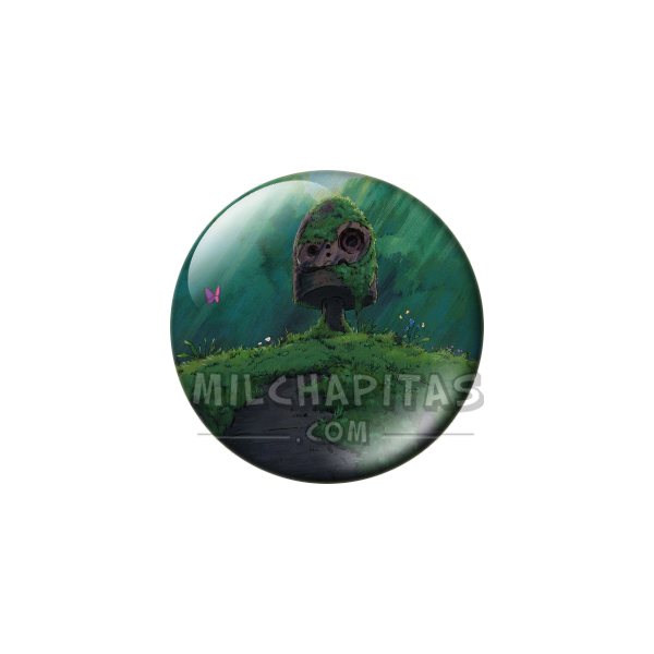 Chapa de Studio Ghibli: Robot de Laputa con musgo