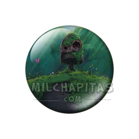 Chapa de Studio Ghibli: Robot de Laputa con musgo