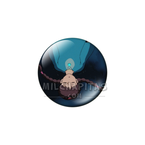 Chapa de Studio Ghibli: Sheeta cayendo con la piedra