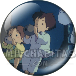 Chapa de Studio Ghibli: Totoro tocando la ocarina