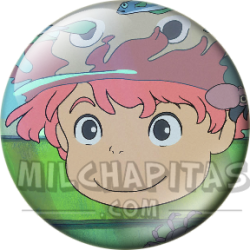 Chapa de Studio Ghibli: Ponyo bajo el agua