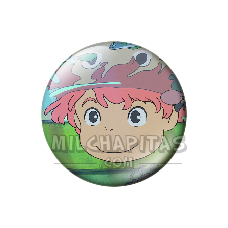 Chapa de Studio Ghibli: Ponyo bajo el agua