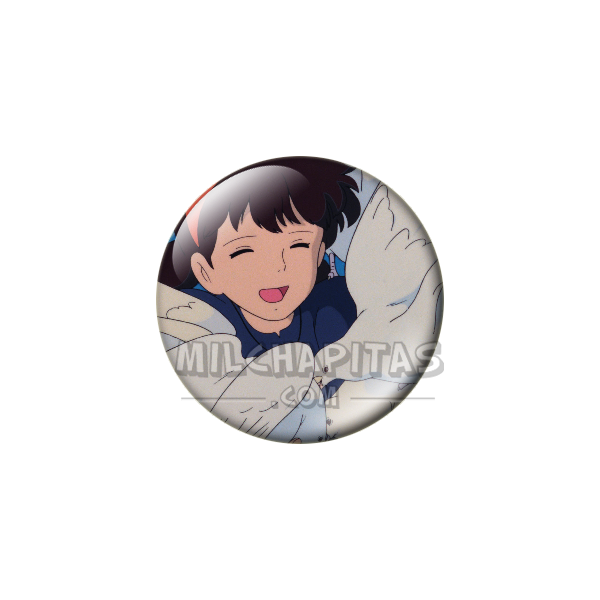 Chapa de Studio Ghibli: Sheeta con las palomas