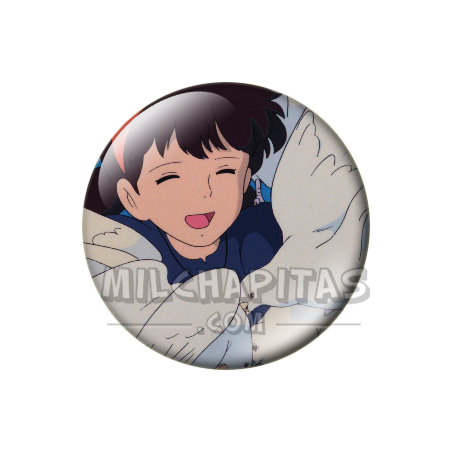 Chapa de Studio Ghibli: Sheeta con las palomas