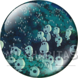 Chapa de Studio Ghibli: Kodamas en el bosque