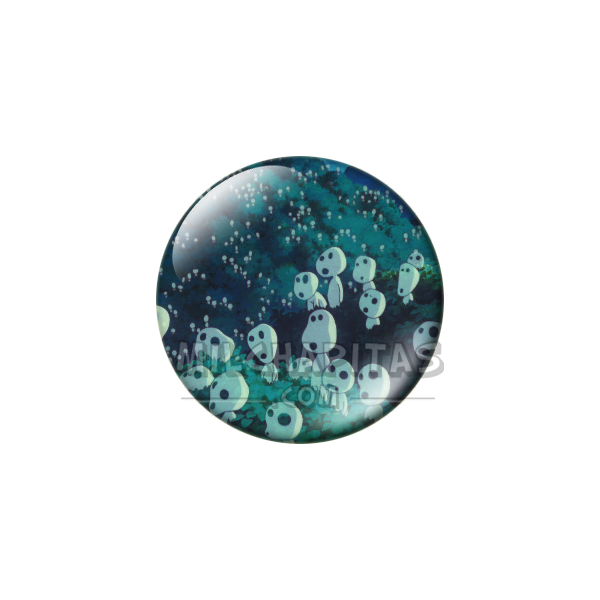 Chapa de Studio Ghibli: Kodamas en el bosque