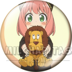 Chapa de Spy x Family: Anya Forger (Con el León de Peluche)