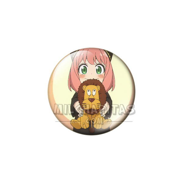 Chapa de Spy x Family: Anya Forger (Con el León de Peluche)