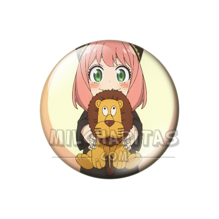 Chapa de Spy x Family: Anya Forger (Con el León de Peluche)