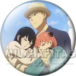 Chapa de Spy x Family: Loid Forger (Abrazando a Yor y Anya)