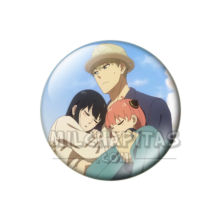 Chapa de Spy x Family: Loid Forger (Abrazando a Yor y Anya)
