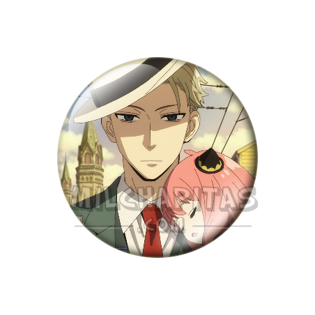 Chapa de Spy x Family: Loid Forger (Con Anya Dormida)