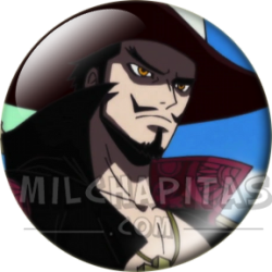 Chapa de One Piece: Dracule Mihawk (Ojos de Halcón)