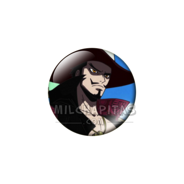 Chapa de One Piece: Dracule Mihawk (Ojos de Halcón)