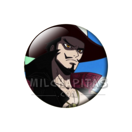 Chapa de One Piece: Dracule Mihawk (Ojos de Halcón)