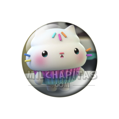 Chapa de La casa de muñecas de Gabby: Cakey Cat