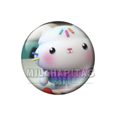 Chapa de La casa de muñecas de Gabby: Cakey Cat (Cocinando)