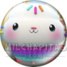 Chapa de La casa de muñecas de Gabby: Cakey Cat (Sonriendo)