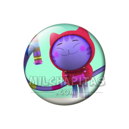 Chapa de La casa de muñecas de Gabby: DJ Catnip