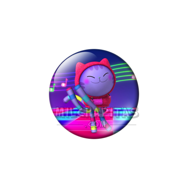 Chapa de La casa de muñecas de Gabby: DJ Catnip (Bailando)