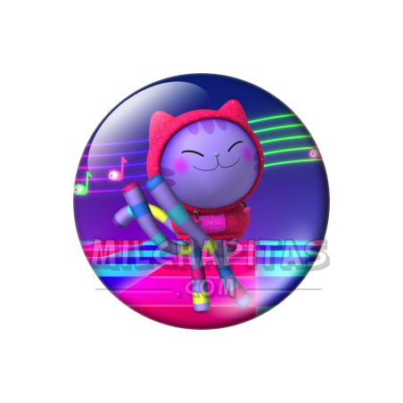 Chapa de La casa de muñecas de Gabby: DJ Catnip (Bailando)