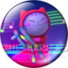 Chapa de La casa de muñecas de Gabby: DJ Catnip (Bailando)