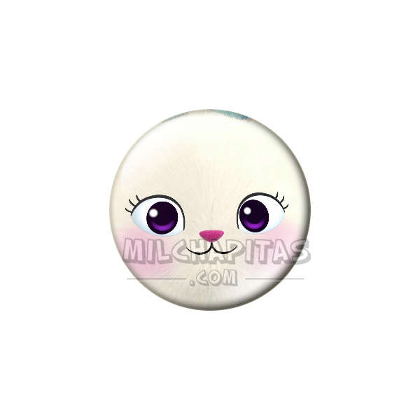 Chapa de La casa de muñecas de Gabby: Fluffy Flufferton (De Cerca)