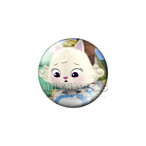 Chapa de La casa de muñecas de Gabby: Fluffy Flufferton (En el Flotador)