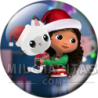 Chapa de La casa de muñecas de Gabby: Gabby y Pandy (En Navidad)