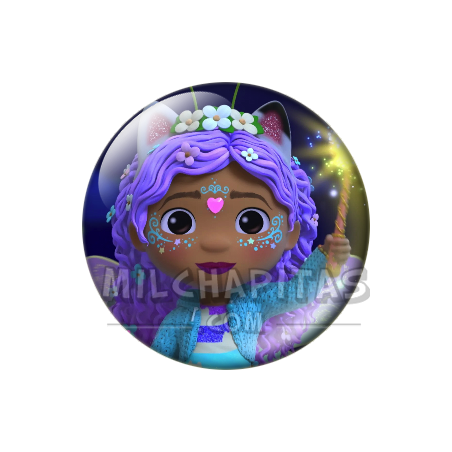 Chapa de La casa de muñecas de Gabby: Gabby (Hada de Noche)