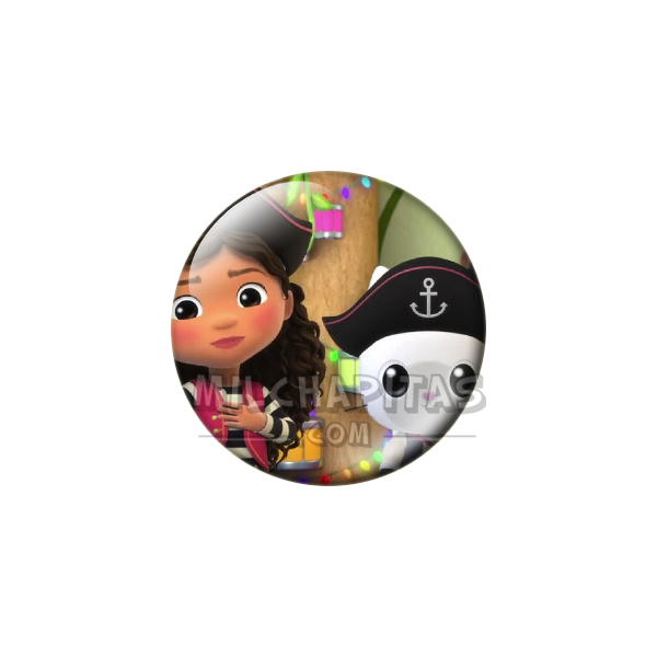 Chapa de La casa de muñecas de Gabby: Gabby y Pandy (Piratas)