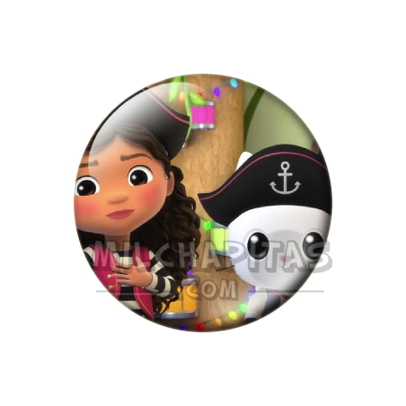 Chapa de La casa de muñecas de Gabby: Gabby y Pandy (Piratas)