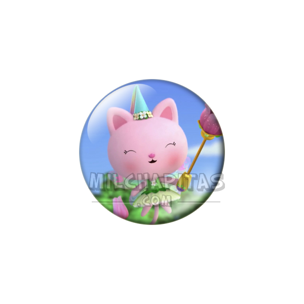 Chapa de La casa de muñecas de Gabby: Kitty Fairy (Con la Varita)