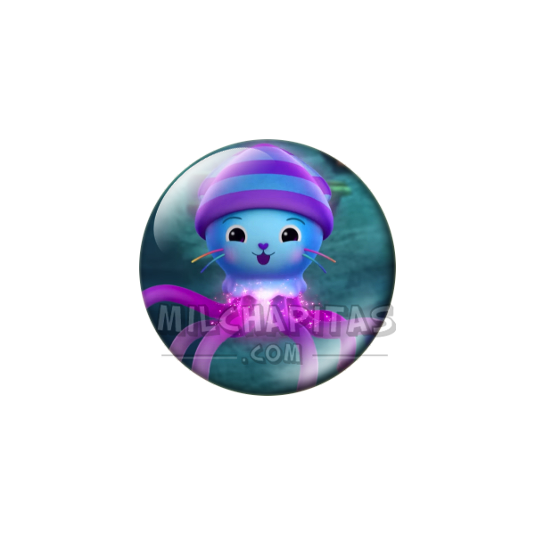 Chapa de La casa de muñecas de Gabby: Kitty Squiddy (Brillante)