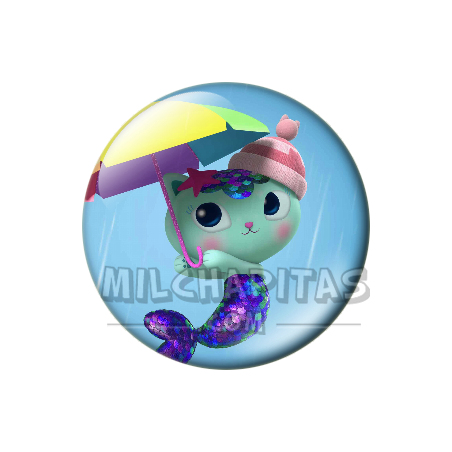 Chapa de La casa de muñecas de Gabby: MerCat (Con el Paraguas)