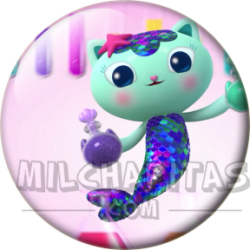 Chapa de La casa de muñecas de Gabby: MerCat (En el Laboratorio)