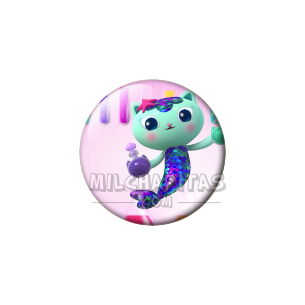 Chapa de La casa de muñecas de Gabby: MerCat (En el Laboratorio)
