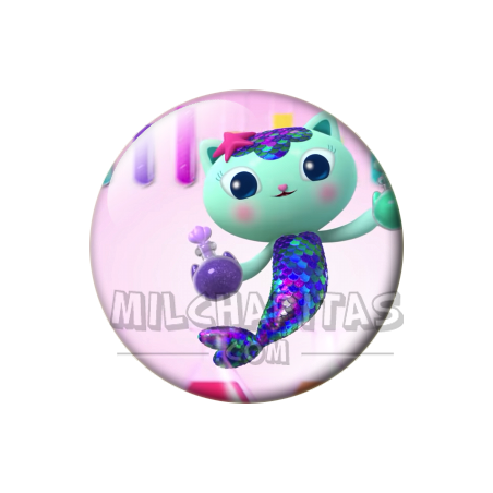 Chapa de La casa de muñecas de Gabby: MerCat (En el Laboratorio)