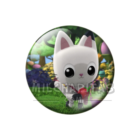 Chapa de La casa de muñecas de Gabby: Pandy Paws (En el Jardín)